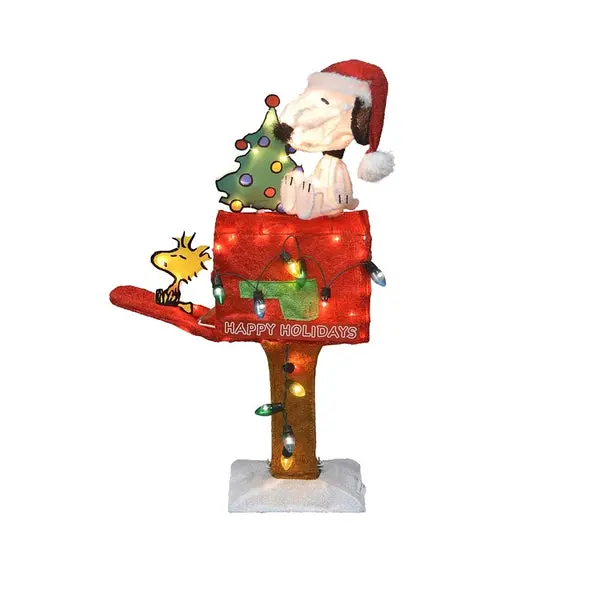 Product Works 56318 3D Peanuts Snoopy Christmas Yard Decoration White
