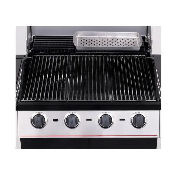 Char-Broil 463341021 4-Burner Black and Silver Liquid Propane Gas Grill Outdoor Cooking