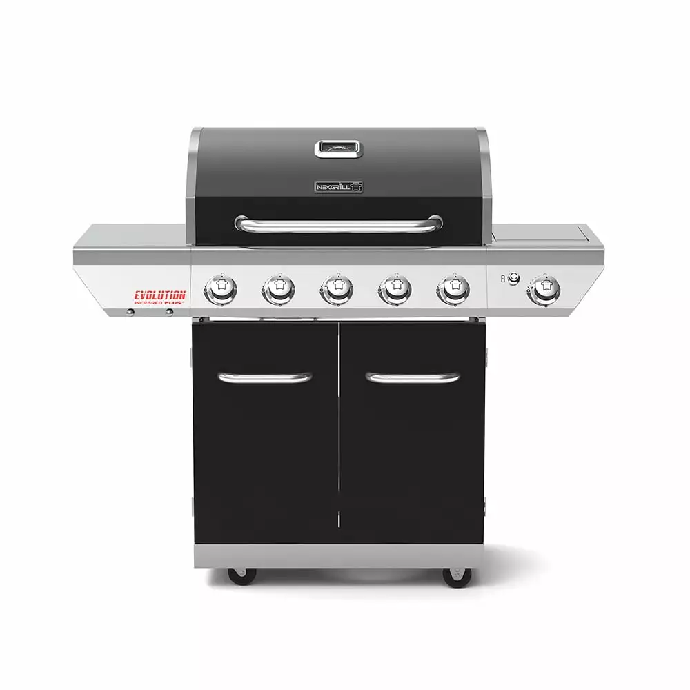 Nexgrill Evolution 5-Burner Propane Gas Grill Infrared Technology and Side Burner 5