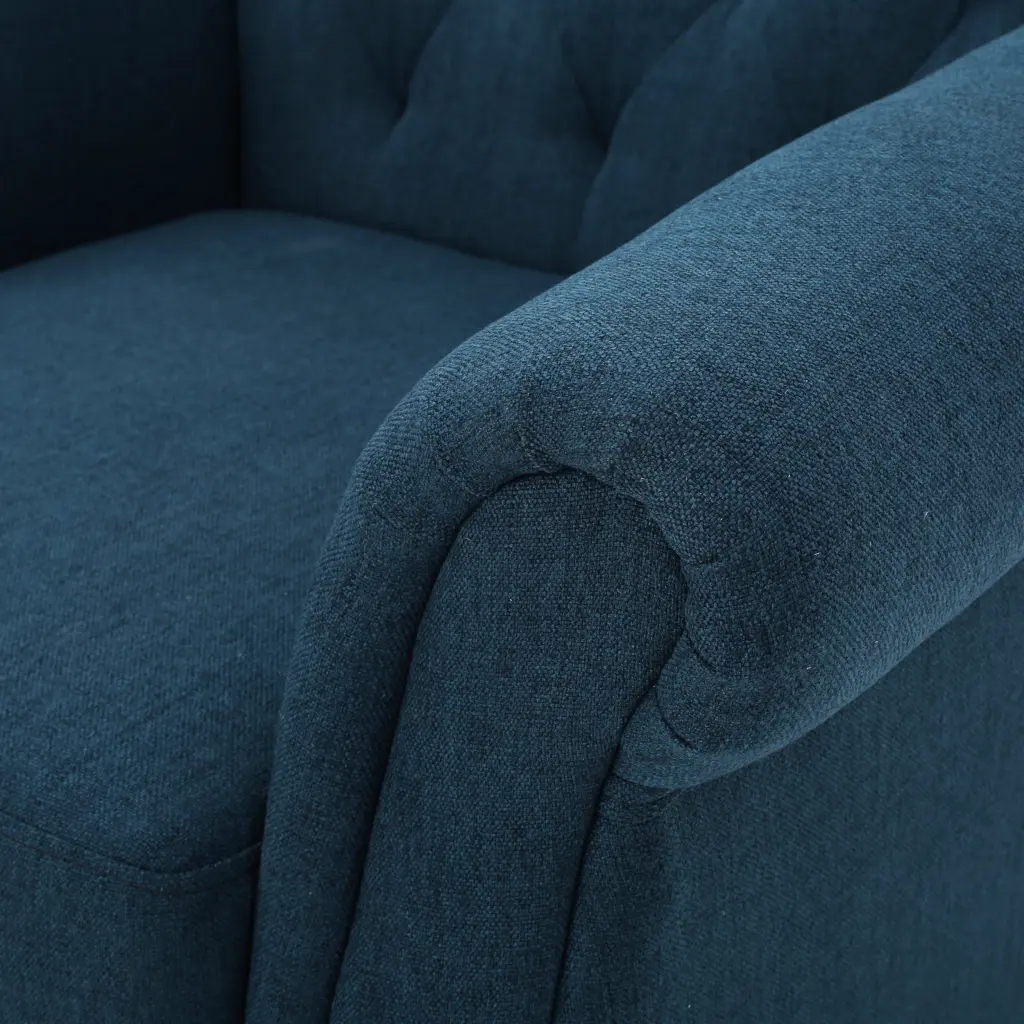Springfield Tufted Chair Navy Blue Fabric nh-purenest