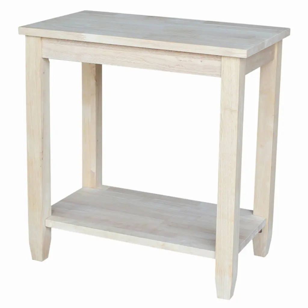 International Concepts Solid Wood Solano Accent Table Unfinished DIY Furniture Project
