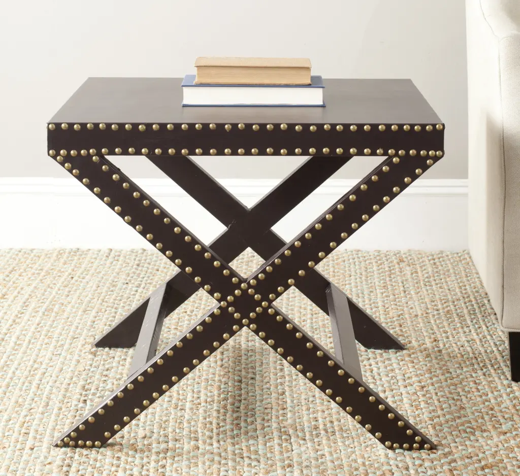 SAFAVIEH Jeanine Contemporary X End Accent Table Charcoal