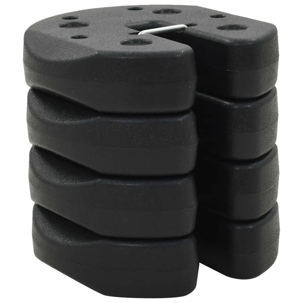 Gazebo Weight Plates 4 pcs Black 8.7x2 Inches Concrete Outdoor Anchor