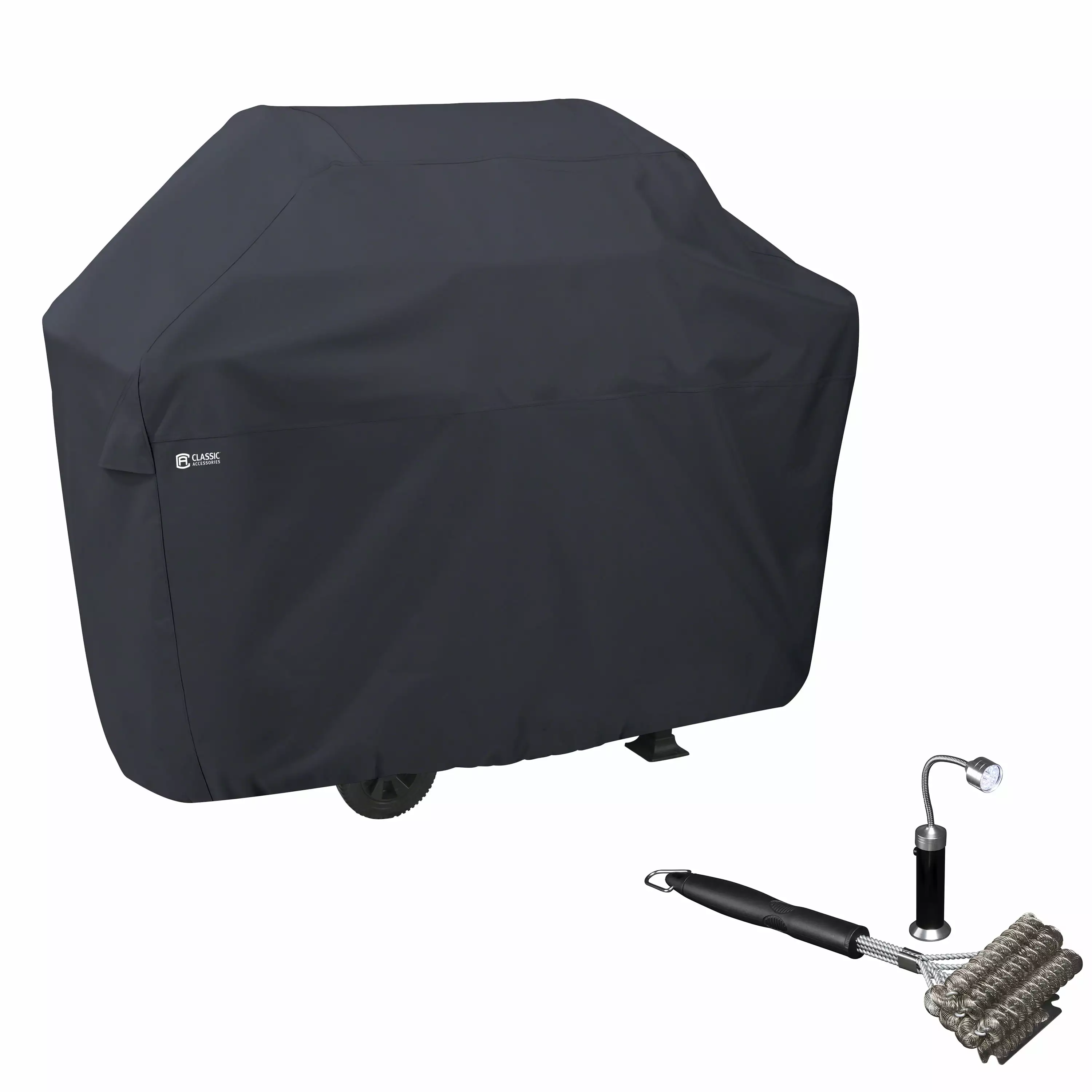 Timeless Accessories 64 Inch Water-Resistant BBQ Grill Cover LED Light & Brush 58l