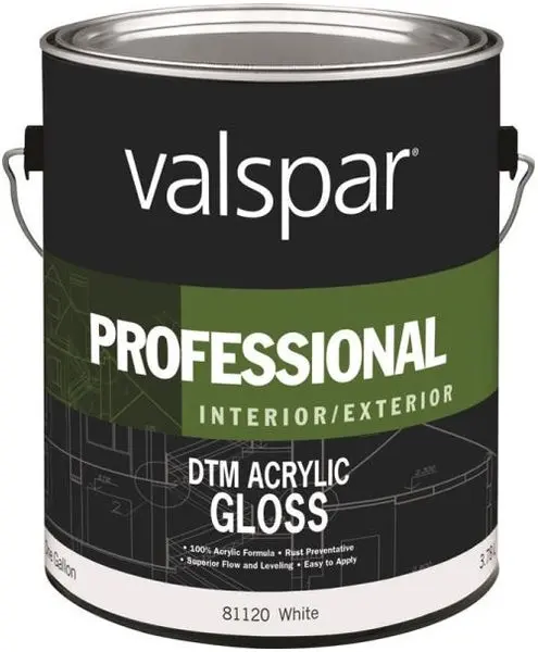 Valspar 81120 1 Gallon Professional Interior Exterior Acrylic Paint White Walls and Ceilings