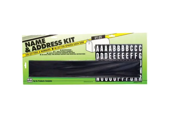 Hy-Ko AK-270 Mailbox Name and Address Kit Numbers and Letters