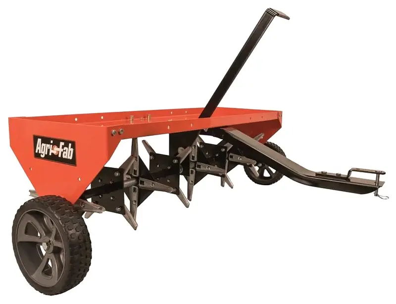Agri-Fab 45-0299 Lawn Aerator, 140 lb Drum, 48 W Working, 32-Spike, 3 D Aeration, Alloy