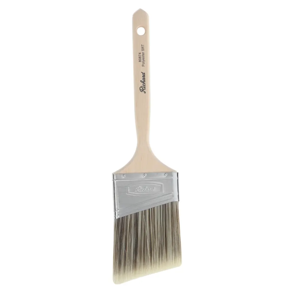 3'' Angular Paintbrush, Pro Platinum Series, Srt Polyester-based Filaments, Wood Handle
