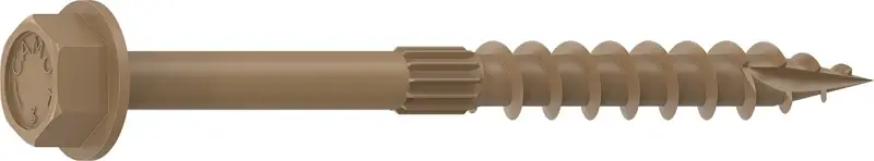 Camo 0364174 Structural Screw, 1/4 Thread, 3 L, Hex Head, Hex Drive, Sharp Point, PROTECH Ultra 4 Coated, 50