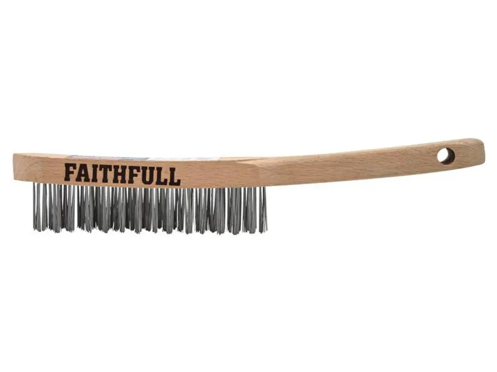 Faithfull Industrial-strength Scratch Brush, Three Row