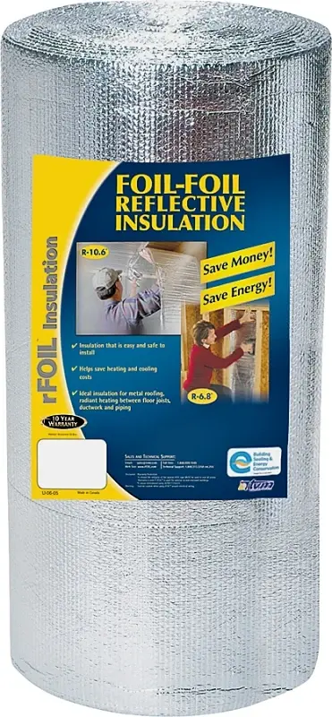 Innovative Energy W757 Construction Insulation, 50 ft L, 48 W, Polyethylene