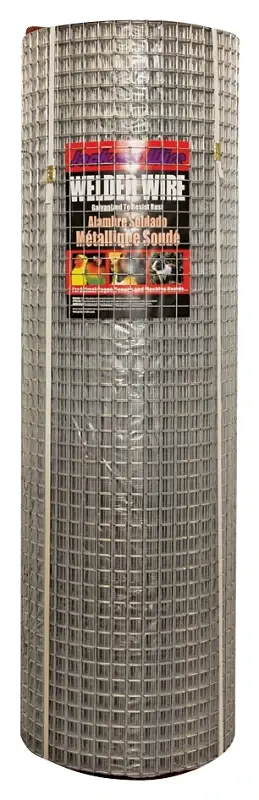 Jackson Wire 10 03 39 14 Welded Wire Fence, 100 ft L, 48 H, 1 x 1 Mesh, 14 Gauge, Galvanized