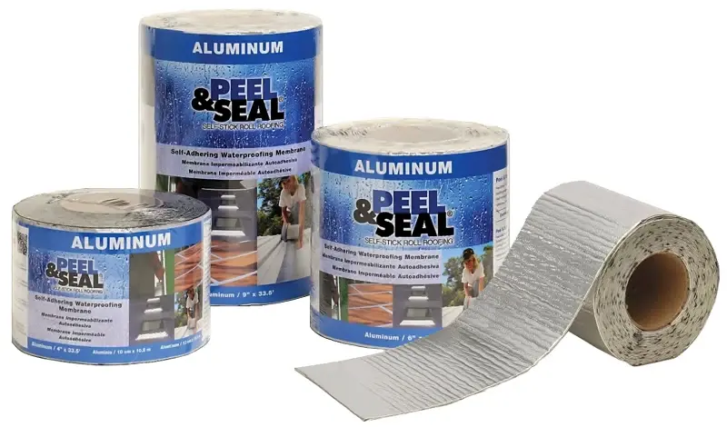 MFM 50043/50009 Roofing Membrane, 33-1/2 ft L, 9 W, Aluminum/Polymer
