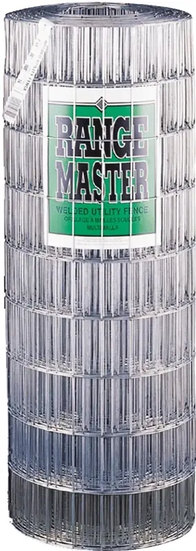 Rangemaster 7752 Welded Utility Fence, 50 ft L, 36 H, 2 x 4 Mesh, 14 Gauge, Galvanized
