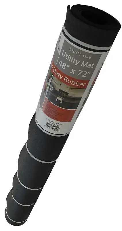 Red Barn 3001145 Utility Mat, 72 L, 48 W, Tpr, Black