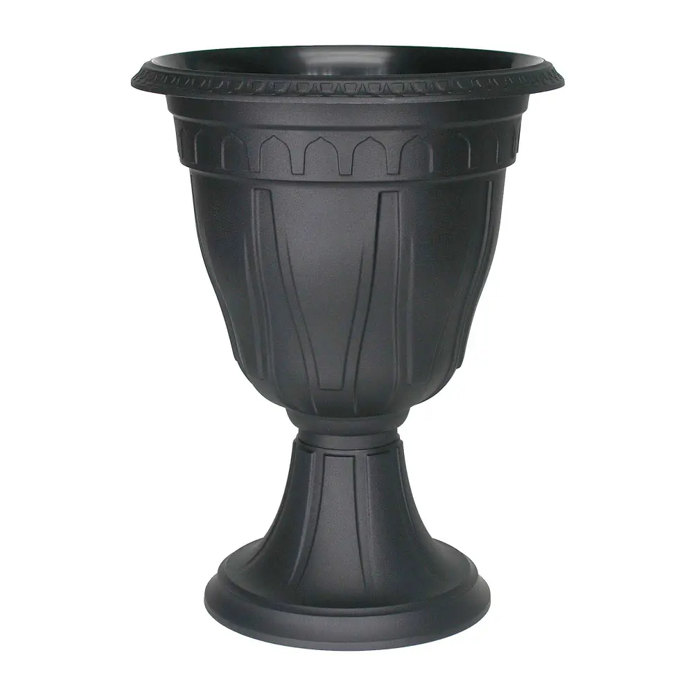 Round and Charcoal Azura Planter, 15-1/4" x 9-3/4"
