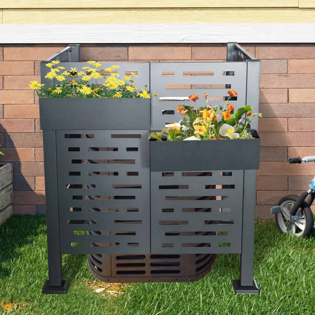 3.5 X3.5 Ft Air Conditioner Fence Outdoor Units Metallic Privacy Screen w-540 wwc