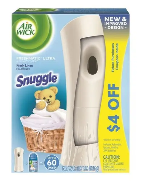 Airwick 93554 Air Freshener Start Kit Snuggle Fresh Linen 6.17 Oz Home Fragrance