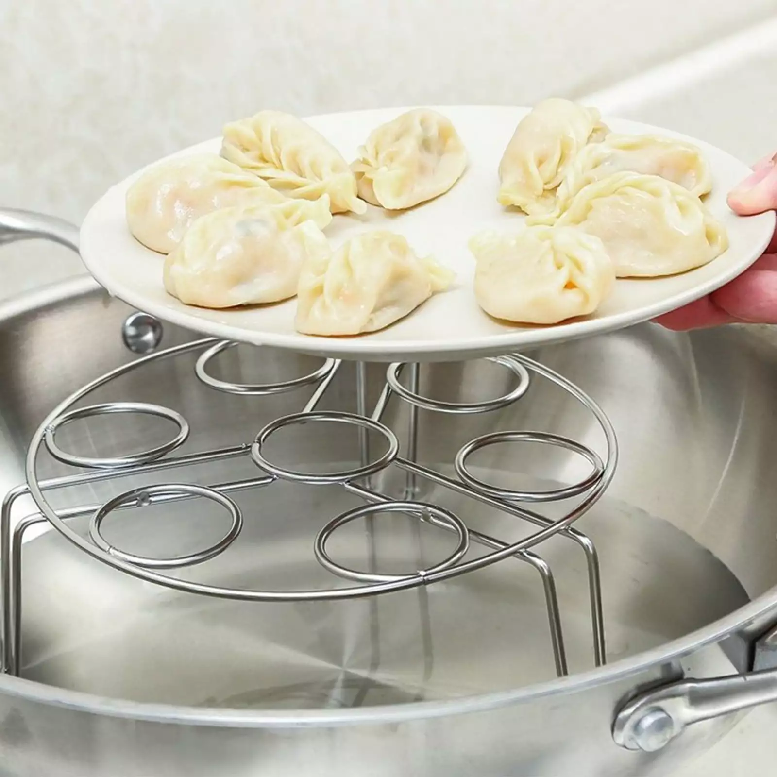 Stainless Steel Multi Layer Fryer Rack Cooking Accessory Air Fryers Dishwasher Safe
