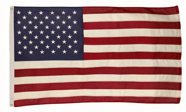 Valley Forge USB3 Grommeted Cotton United States Flag 3' x 5' Heavy Duty Outdoor