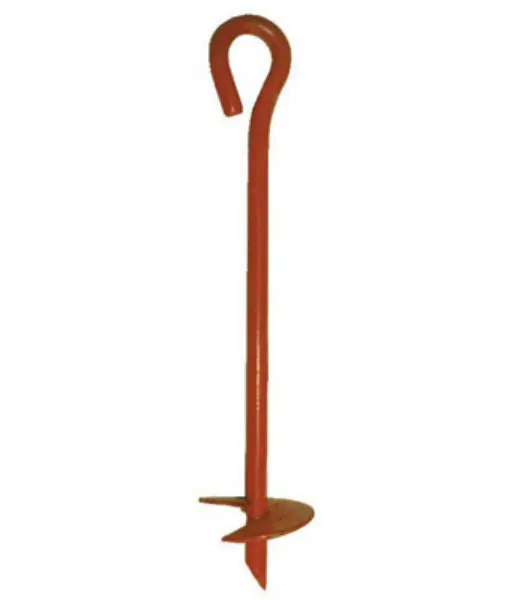 FarmGard 901114A 4x40 Inch Screw- Earth Anchor Red Outdoor Use