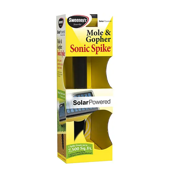 Sweeney’s S9014 Solar Powered Mole Gopher Sonic Spike Treats up to 7500 SqFt Sweeney's