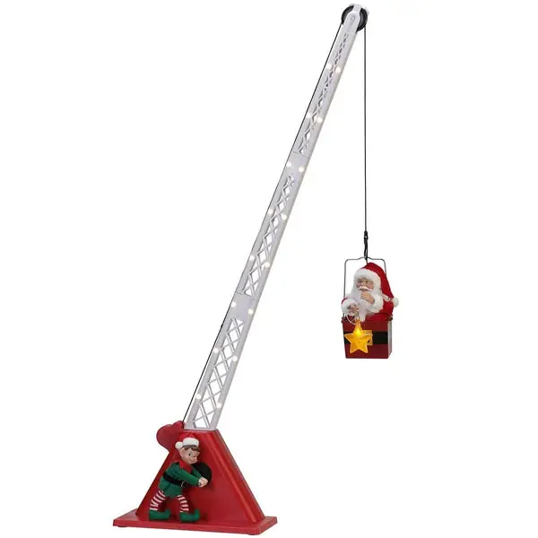 Mr. Christmas 24192 Animated Christmas Santa's Crane Decoration 44 Inch