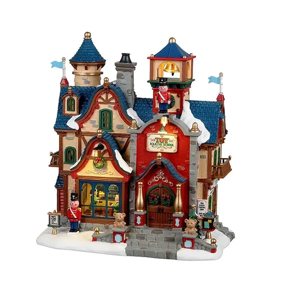 Lemax 25927 Christmas Toy Making School 4.5 Volt Animated Workshop