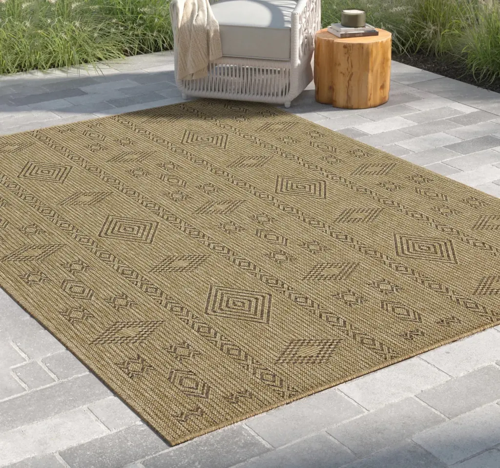 Earth Gc Ntl1002 Jute Mocha 7 Ft. 10 . X 10 Ft. 3 . Indoor Outdoor Area Rug icona home decor