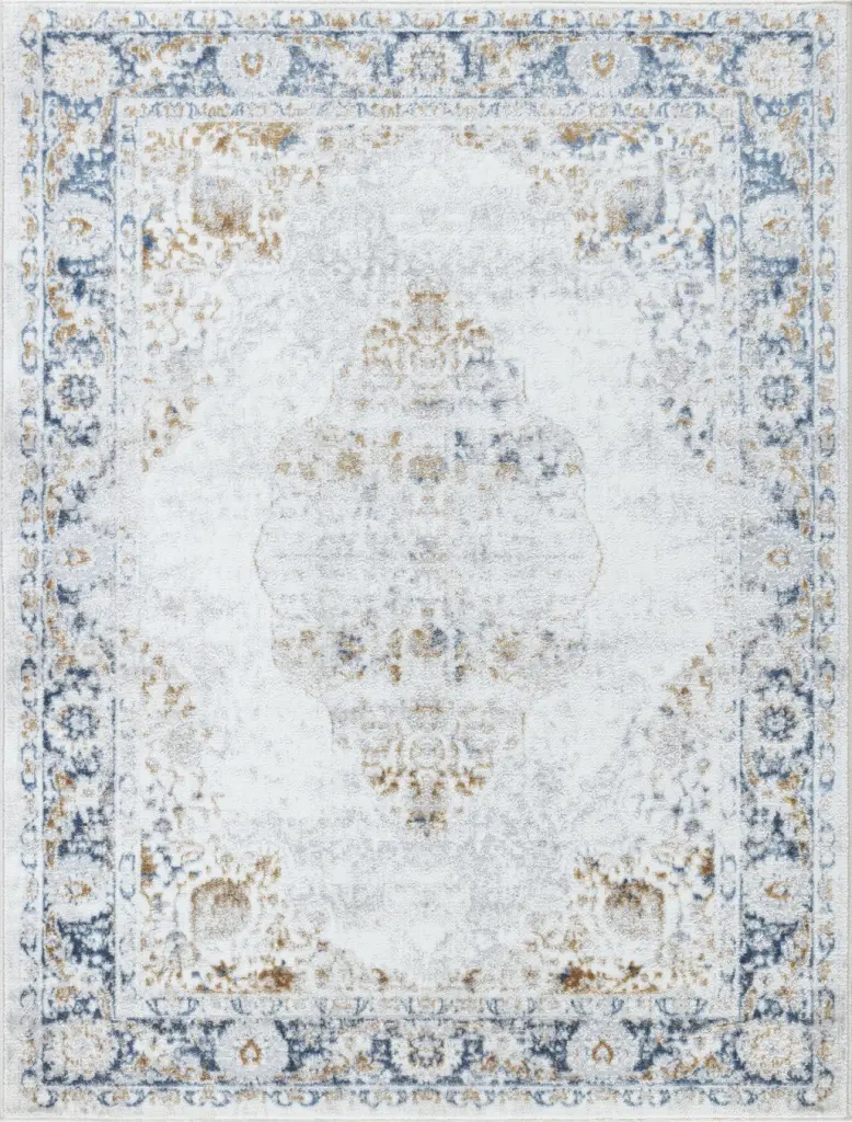 Legacy GC Cam8004 Multi 7ft 10in x 9ft 10in Area Rug White Polypropylene icona home decor