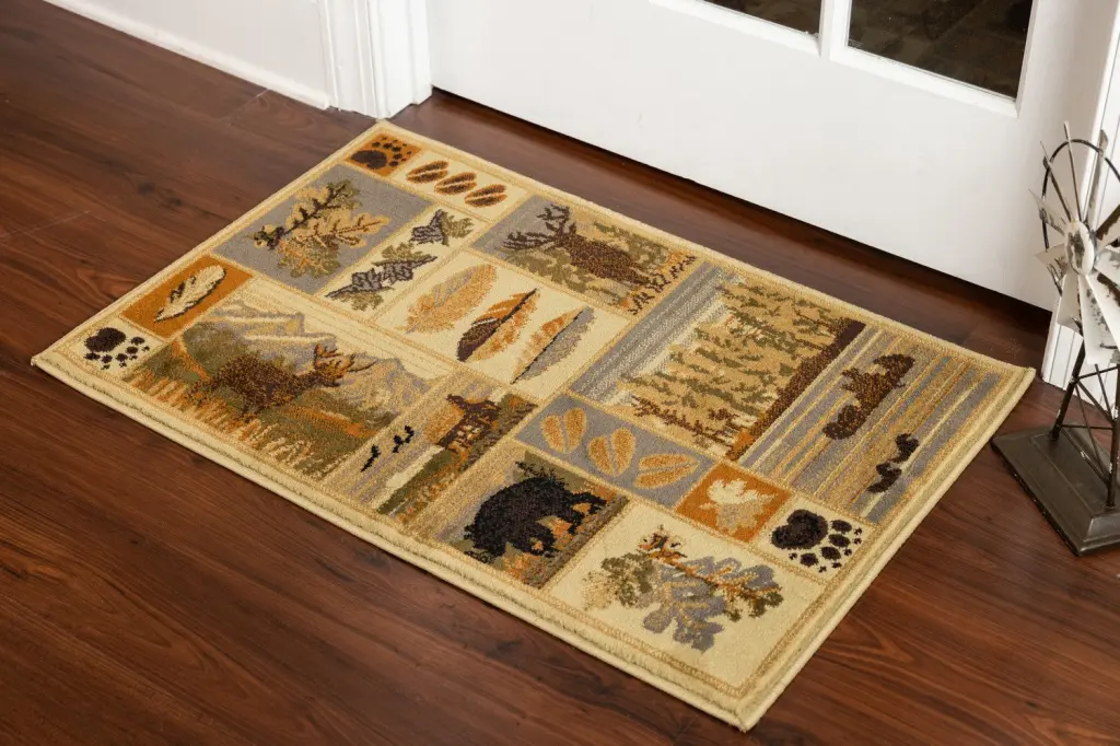 Timberland GC RST5101 Multi 2 Ft. X 3 Ft. Lodge Area Rug Cream Polypropylene icona home decor