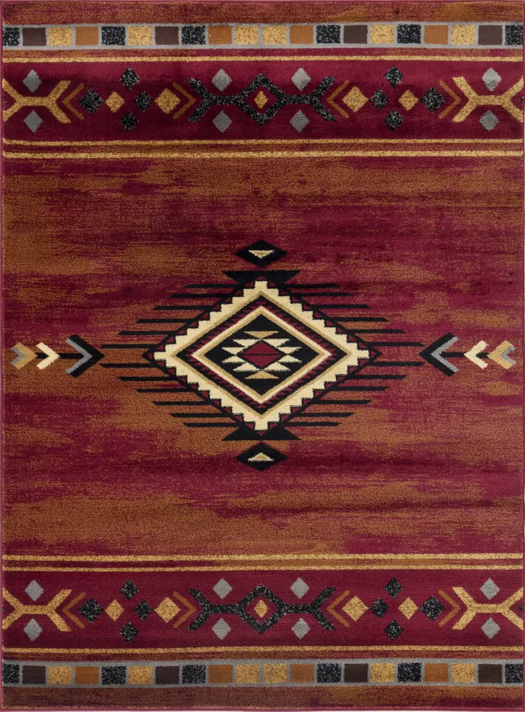 Tribes GC YLS4002 Red 7 Ft. 10 . X 10 Ft. 3 . Southwest Area Rug icona home decor