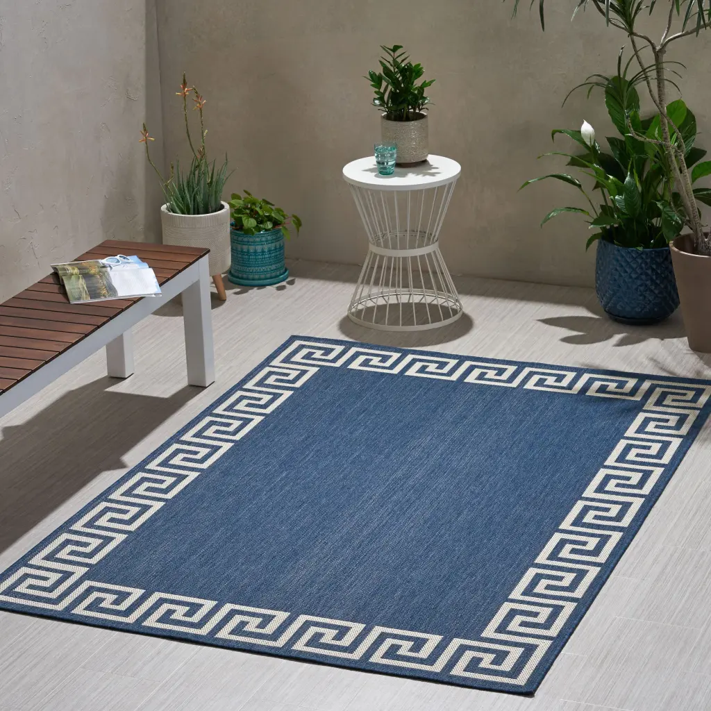 6560L 5x7 Rug Blue Polypropylene nh-kisa