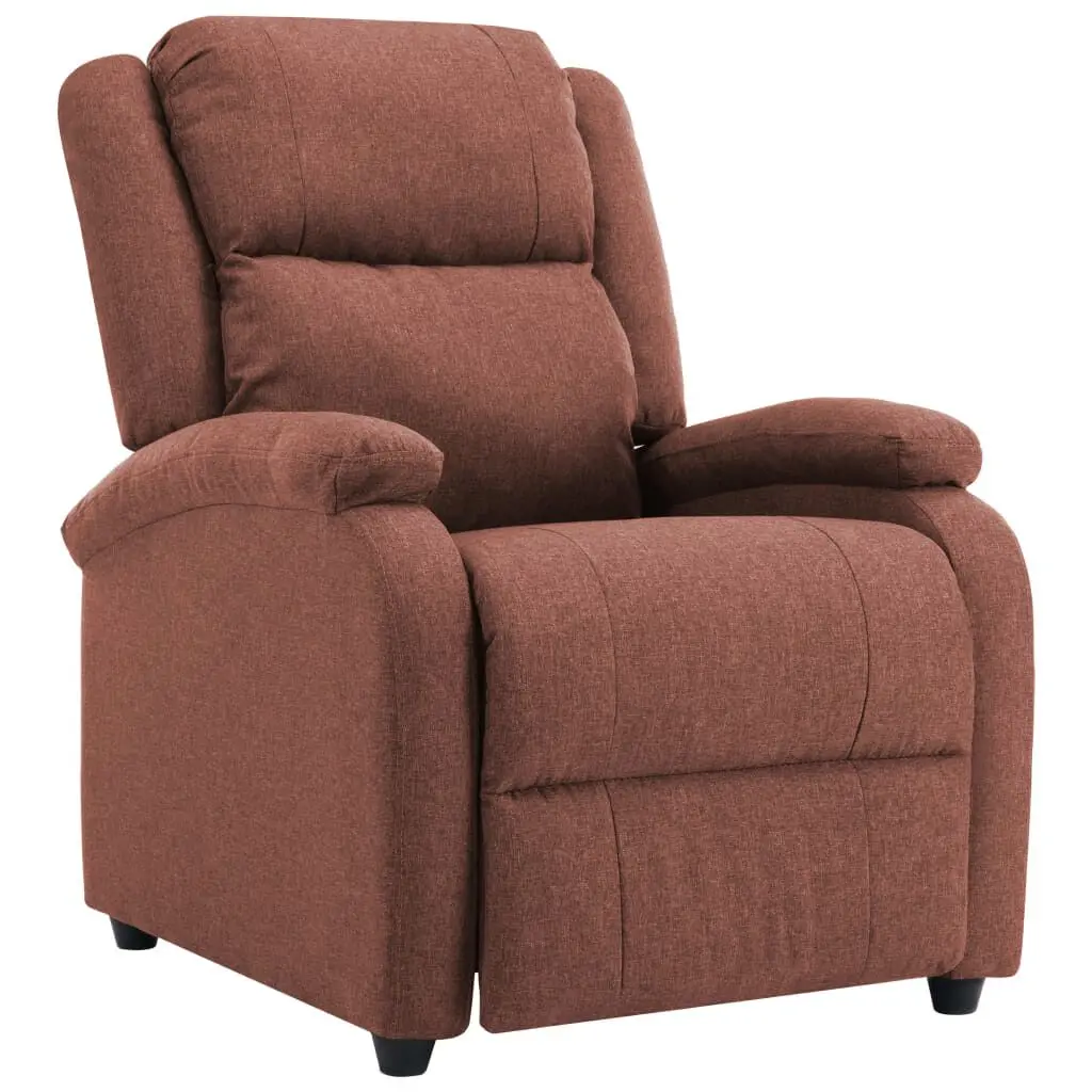 Recliner Chair Brown Fabric Living Room Reclining Chair