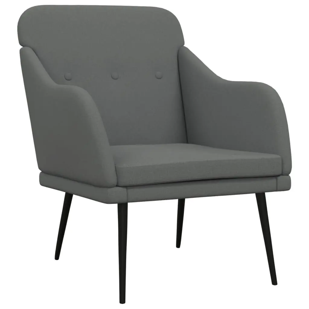Armchair Dark Gray 24.8x29.9x31.5 Inches Fabric Living Room Chair