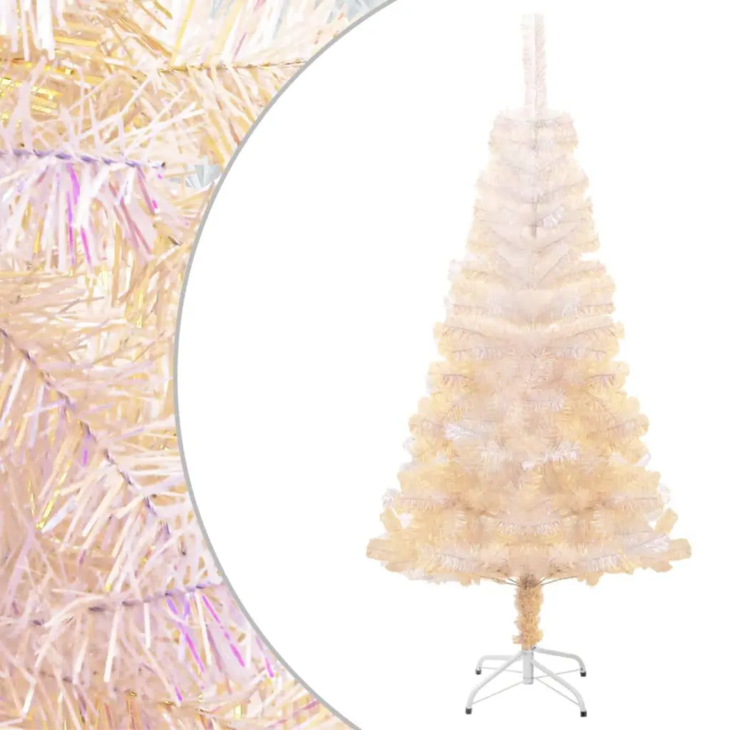 Artificial Christmas Tree Iridescent Tips White 5 ft PVC Holiday Decor