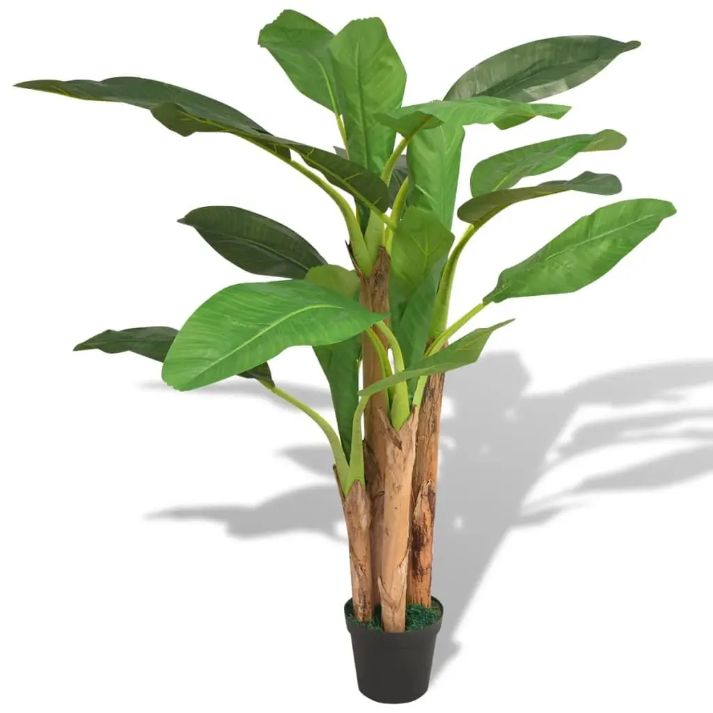 Artificial Banana Tree Plant Pot 68.9 Inches Green Fake Plant