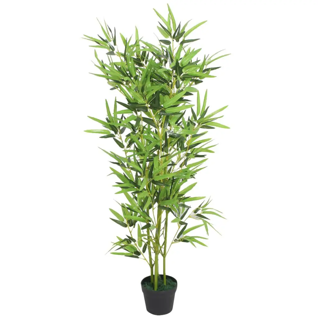 Artificial Bamboo Plant Pot 47.2 Inch Green Indoor Outdoor Decor
