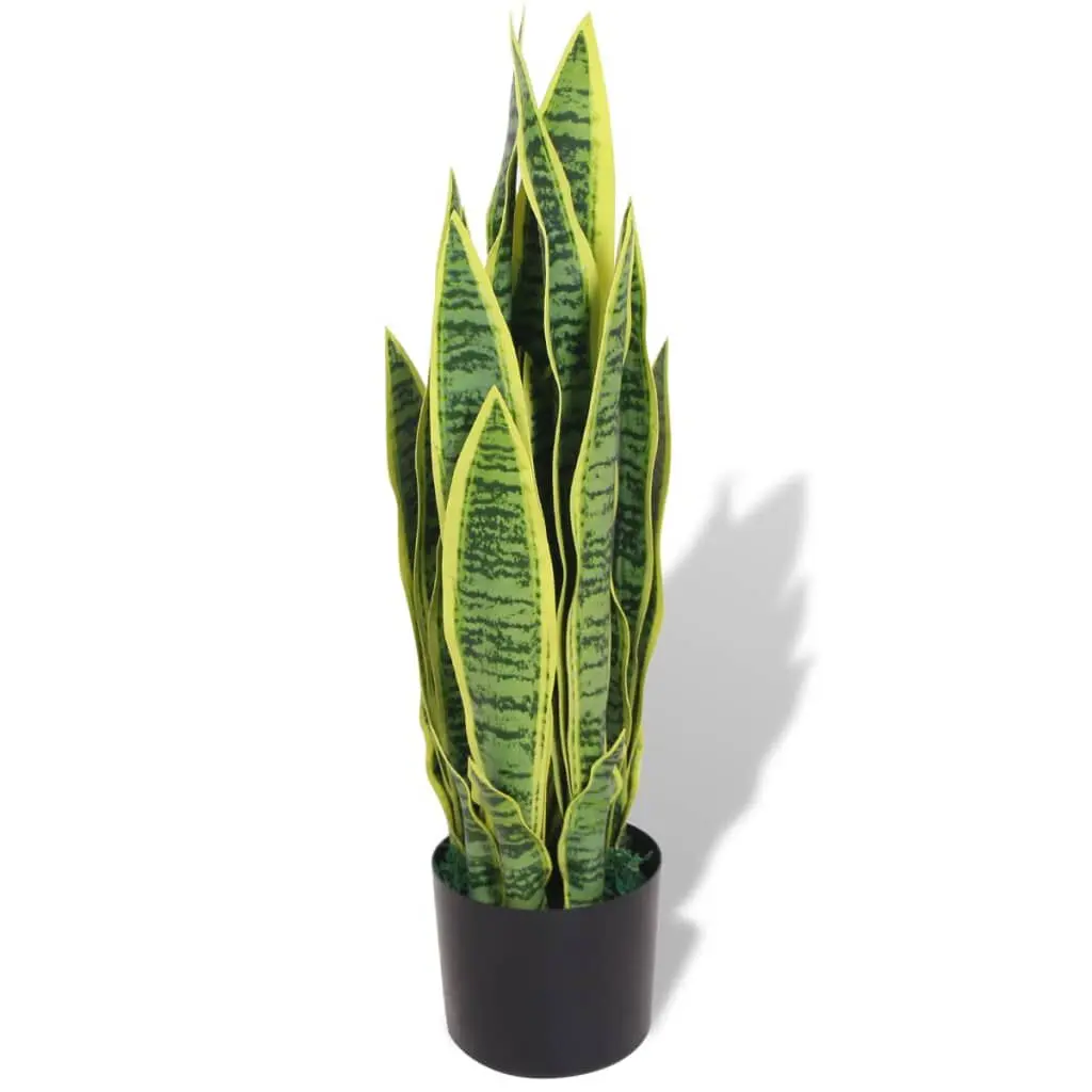 Artificial Sansevieria Plant Pot 25.6 Inches Green Fake Snake Plant