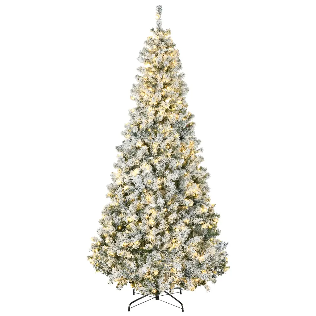 HomCom 7.5 Foot Pre-lit Artificial Christmas Tree Holiday Decor aosom business