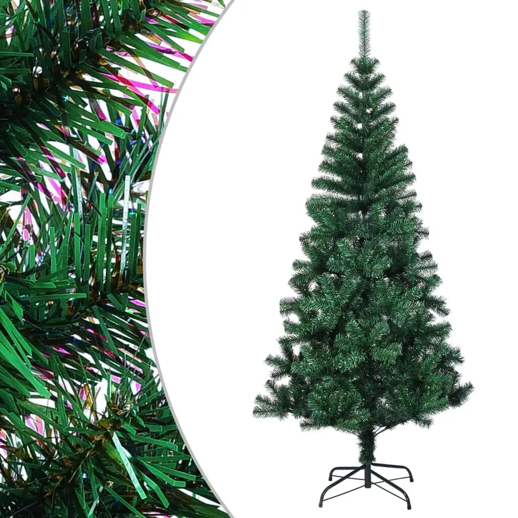 Artificial Christmas Tree 6 Feet Green Iridescent Tips PVC Holiday Decor
