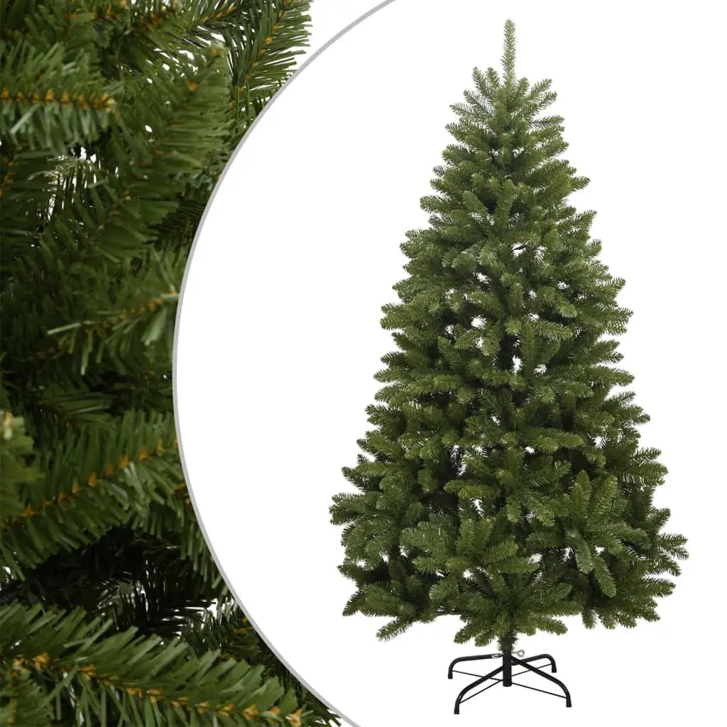 Artificial Hinged Christmas Tree Stand Green 94.5 Inches Holiday Decor