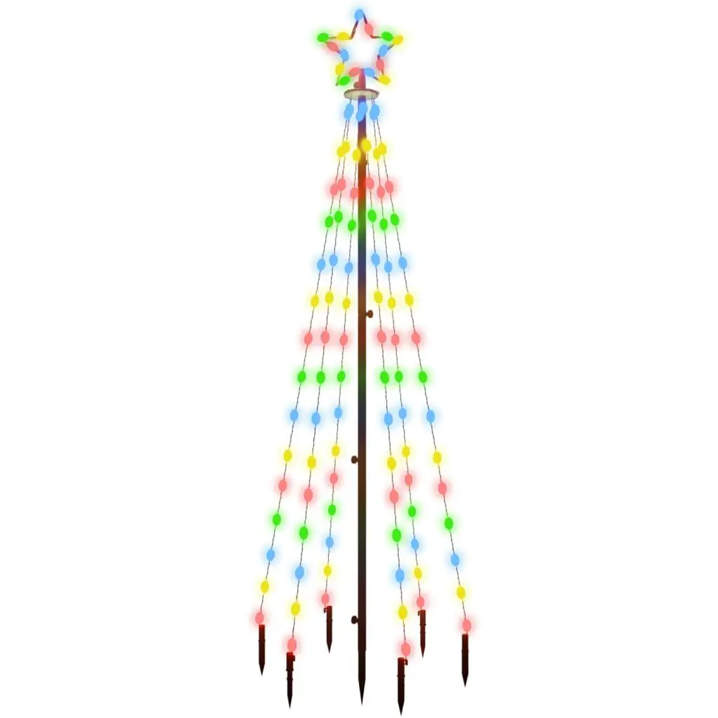 Christmas Tree Spike Colorful 108 LEDs 6 ft Artificial Holiday Tree