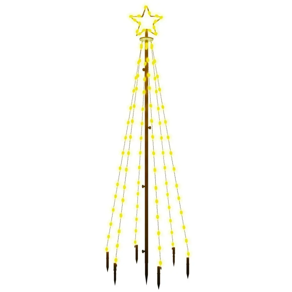 Christmas Tree Spike Warm White 108 LEDs 6 ft Artificial Holiday Tree