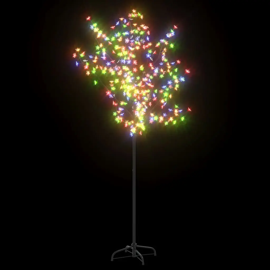 6 Foot Cherry Blossom Christmas Tree 200 Colorful LEDs