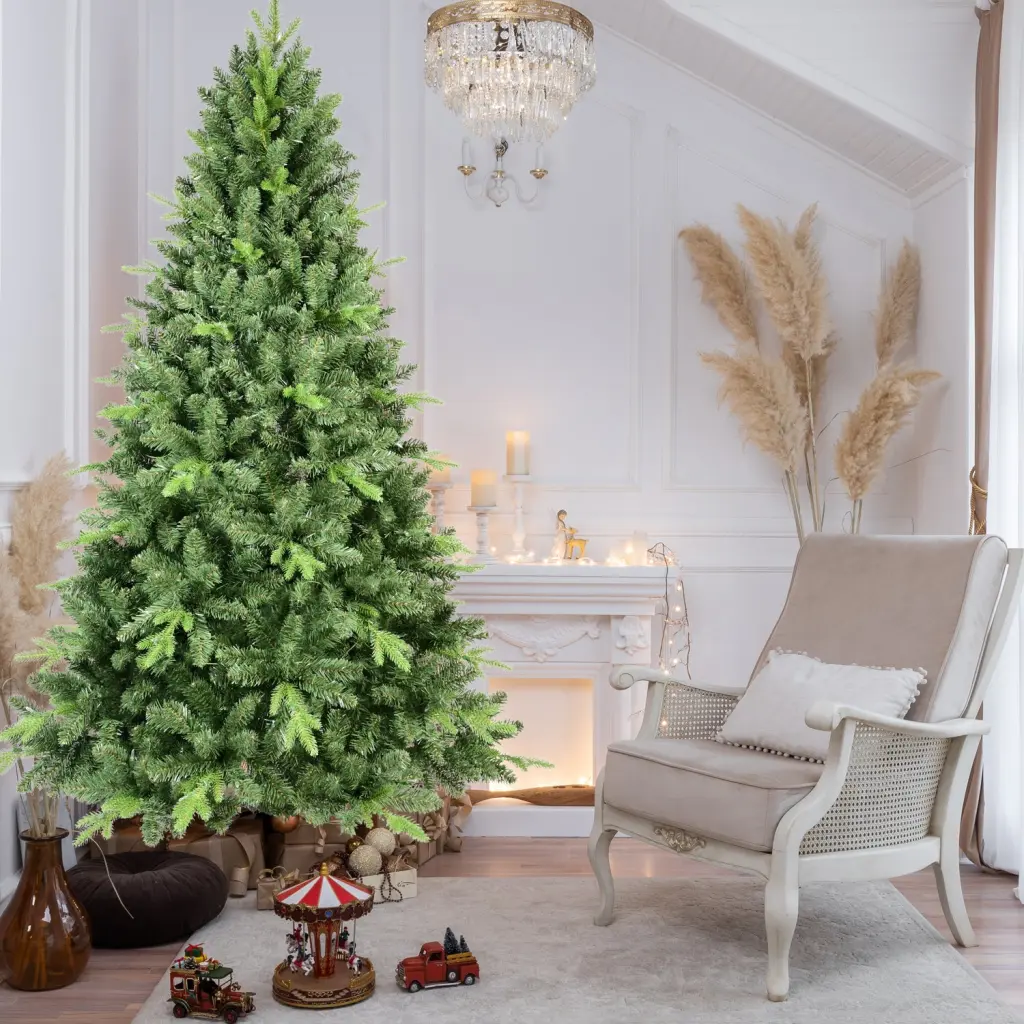 9Ft Artificial Christmas Tree 3509 PE and PVC Mixed Branch Tips heyuan limei tree-light technology co.-td