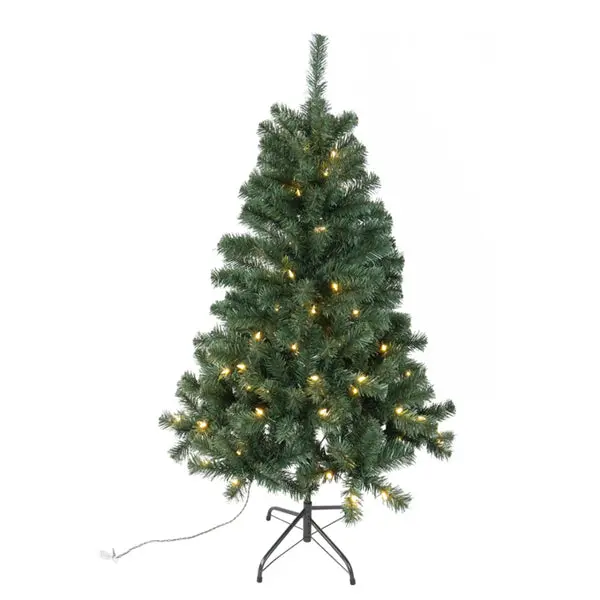 Santas Forest 61946 Noble Fir Sheared Prelit Christmas Tree 4.5 Ft