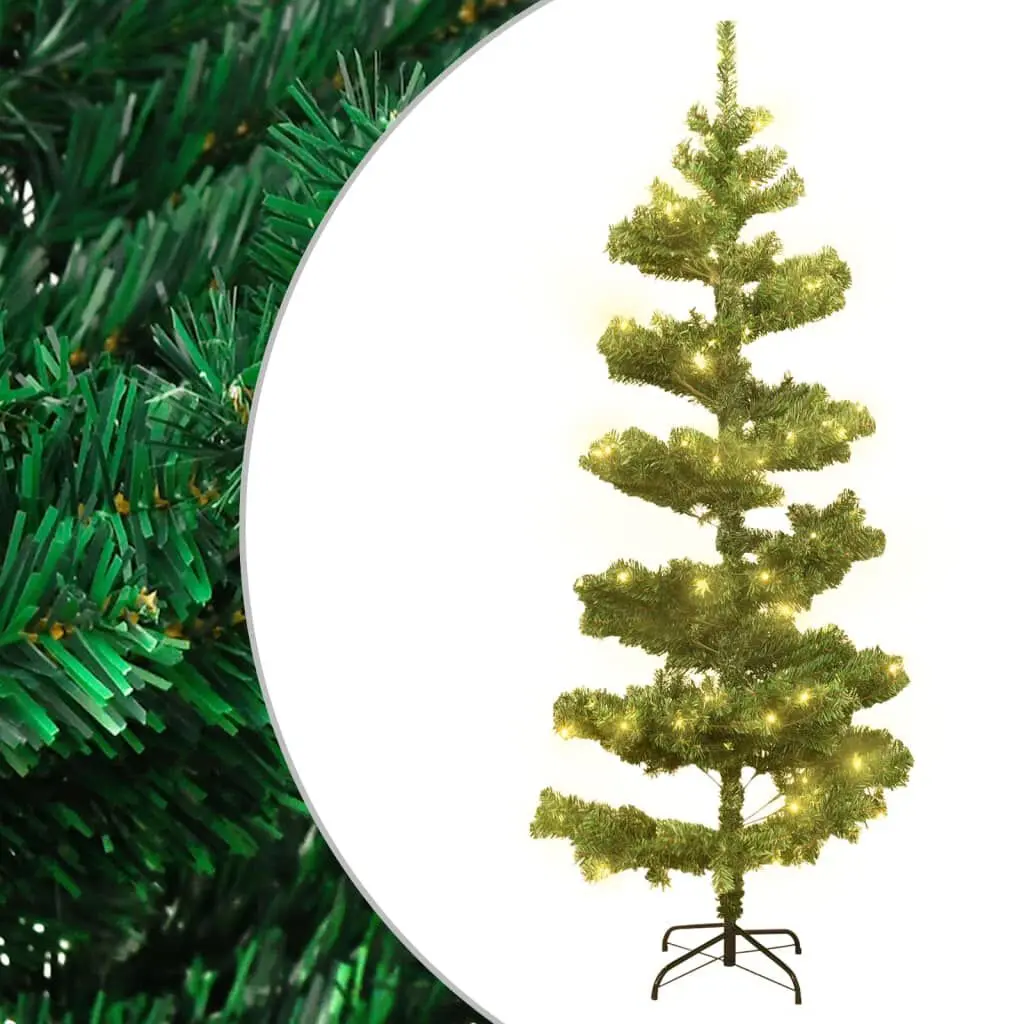 Swirl Pre-lit Christmas Tree Stand Green 6 Feet PVC Holiday Tree
