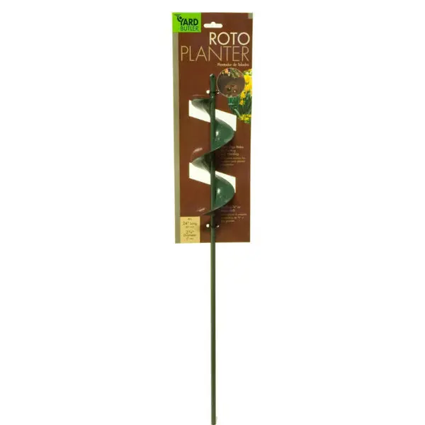 Yard Butler Roto Planter Garden Auger, Steel, 24" x 2-3/4" Quick Planting