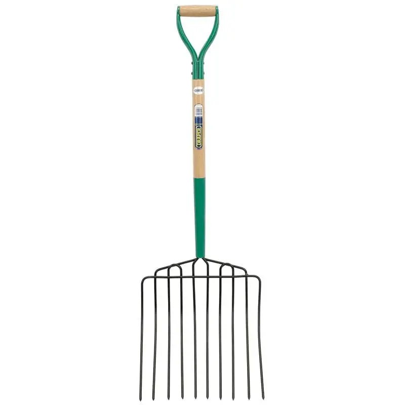 Draper AF10PSF/I 10 Prong Manure Fork Wood Shaft and MYD Handle - (63578)